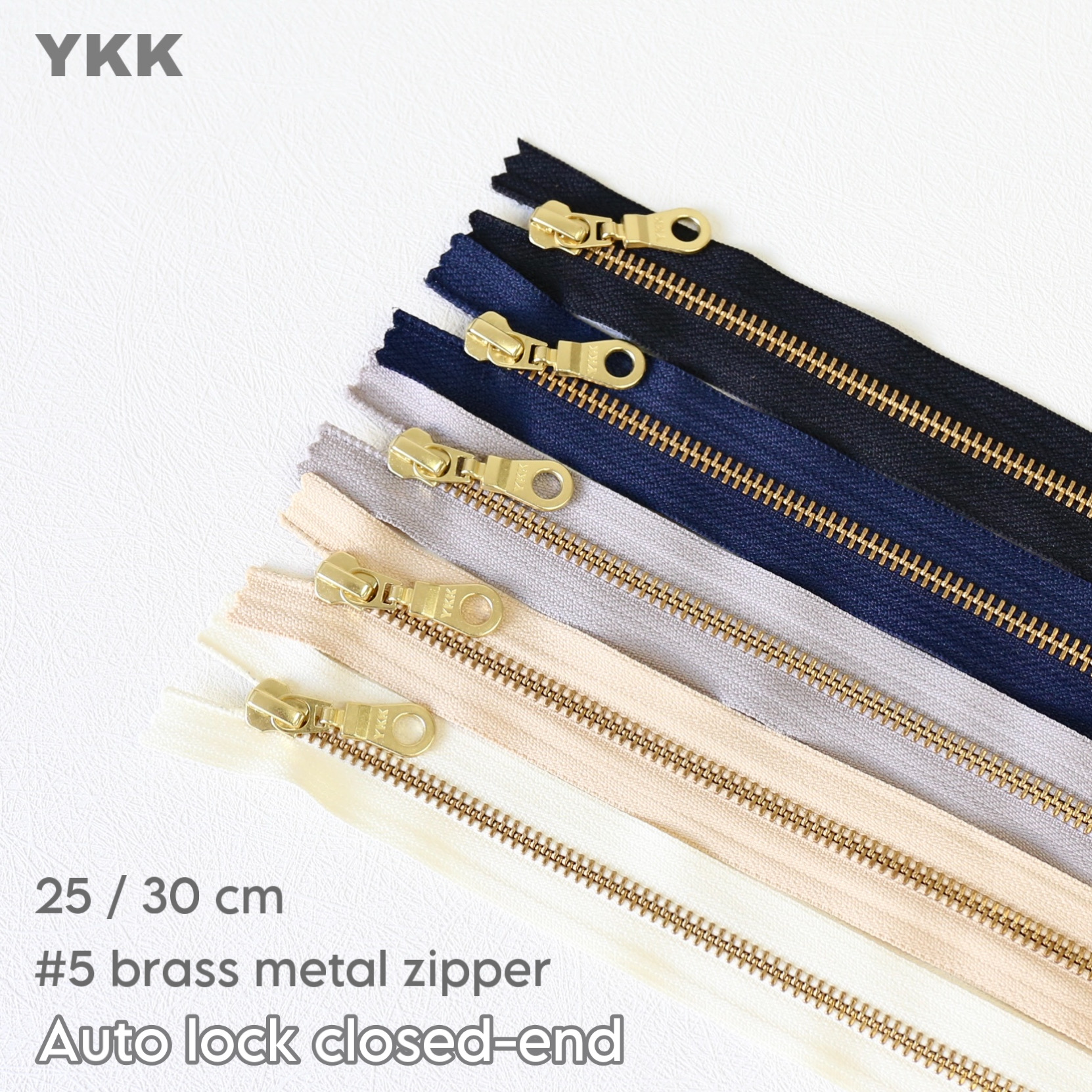 YKK#5金銅金屬自鎖拉鍊