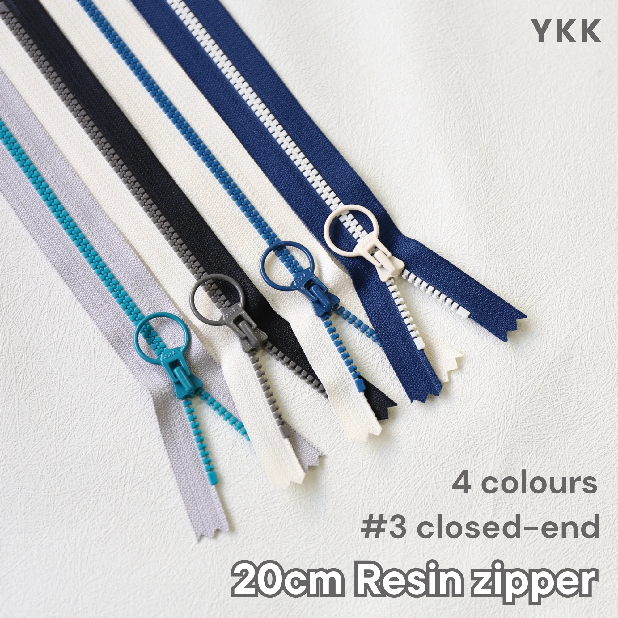 YKK撞色20cm樹脂拉鍊 zipper DIY 手作材料 縫紉配件 拉鏈 handmade notions